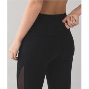 Lululemon Make A Move Black High Waist Leggings 4 with two side pockets